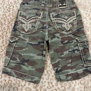 Rock Revival Green Camo Cargo Shorts